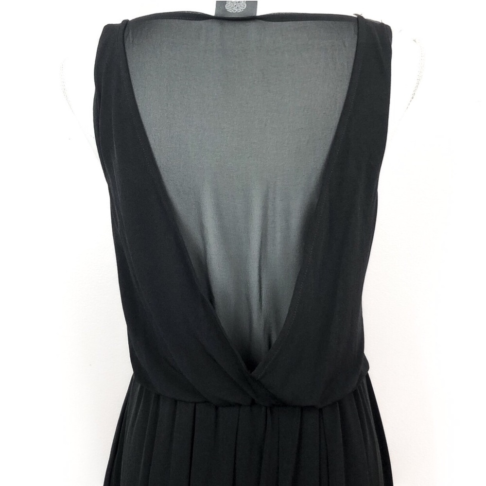 Vince Camuto Sheer Black High Low Sheath Dress 6 - Picture 3 of 5